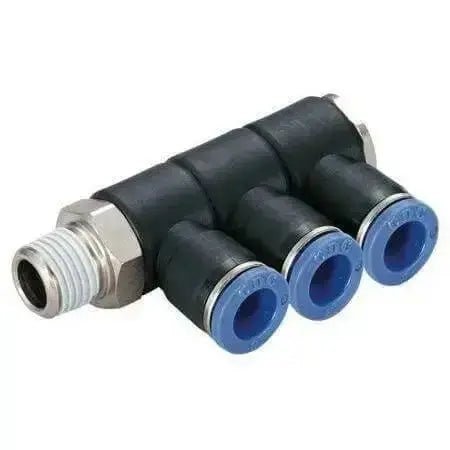 Pushin Male Triple Universal Elbow Connector - AK Valves Ltd