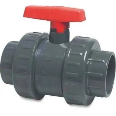 PVC Double Union Ball Valve - Metric - AK Brand - AK Valves Ltd