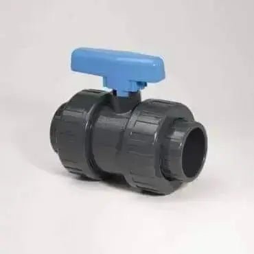 PVC Double Union Ball Valve - Plimex - BSP - AK Valves Ltd