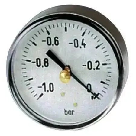 Vacuum Gauges Back Entry - 30Hg / 0 to - 1 bar - AK Valves Ltd